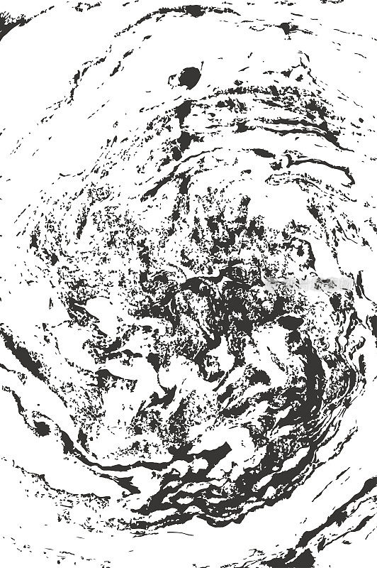 Suminagashi erbu,大理石花纹。抽象的液体的背景。油墨对水的影响。点、条、波、弯、点。矢量插图。